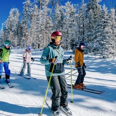 Family of Skiers on New Mexico Slopes